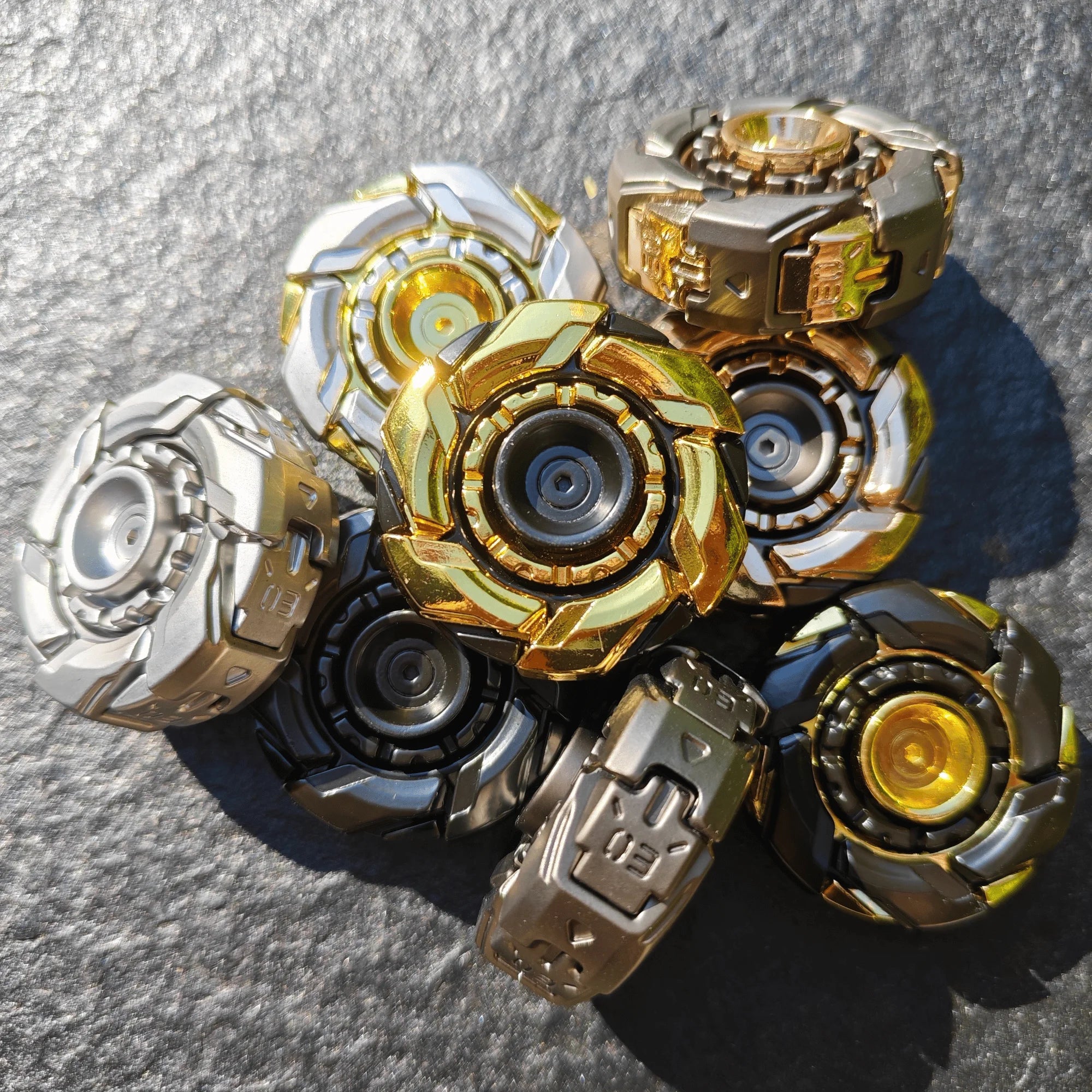 EDC Fidget Sliders Fidget Toys Stress Relief For Adults Magnetic Metal Fidgety Mood Buster Open Armor Spinning TopFidget Toys