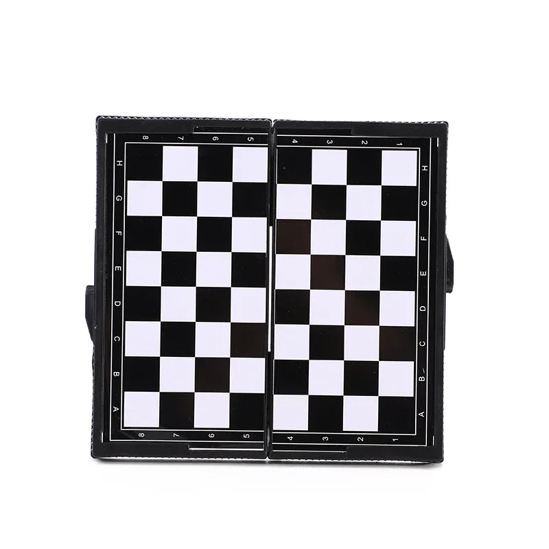 Mini Magnetic Chess Set Folding Magnetic Plastic Chessboard Board Game Portable Kid Education Toy Portable Outdoor Strategy Game