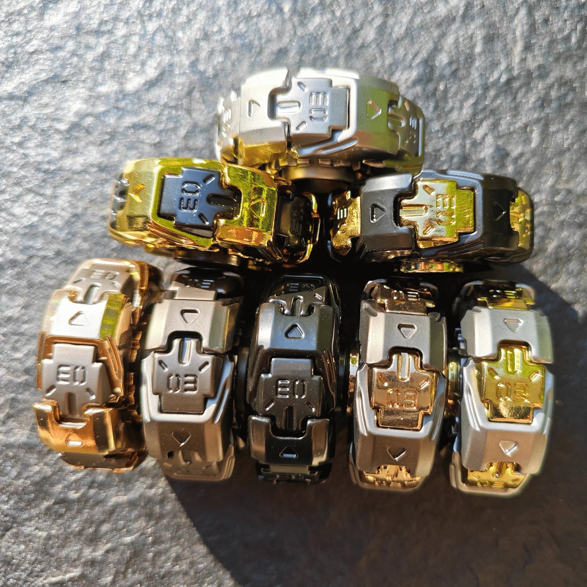 EDC Fidget Sliders Fidget Toys Stress Relief For Adults Magnetic Metal Fidgety Mood Buster Open Armor Spinning TopFidget Toys