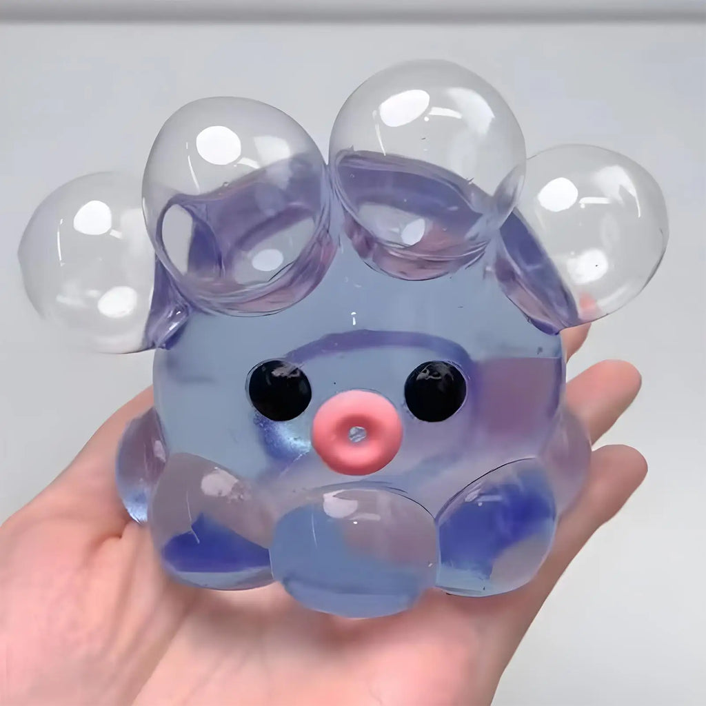 Squish y Bubble Pop Fidget Toy, Rubber A SMR Squeeze Sensory Ball & Octopus Popper, Anti-Anxiety Toy For Fun Party Adults Kids