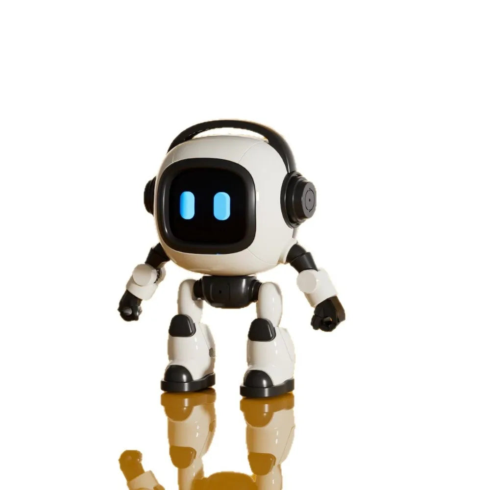 AI Interactive Desk Robot with Voice Recognition Feature Talking Companion, Learning Games, Educational Toy for Kids